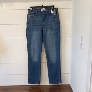 Abercrombie Kids NWT Blue Straight Leg Carpenter Jeans Size 15/16